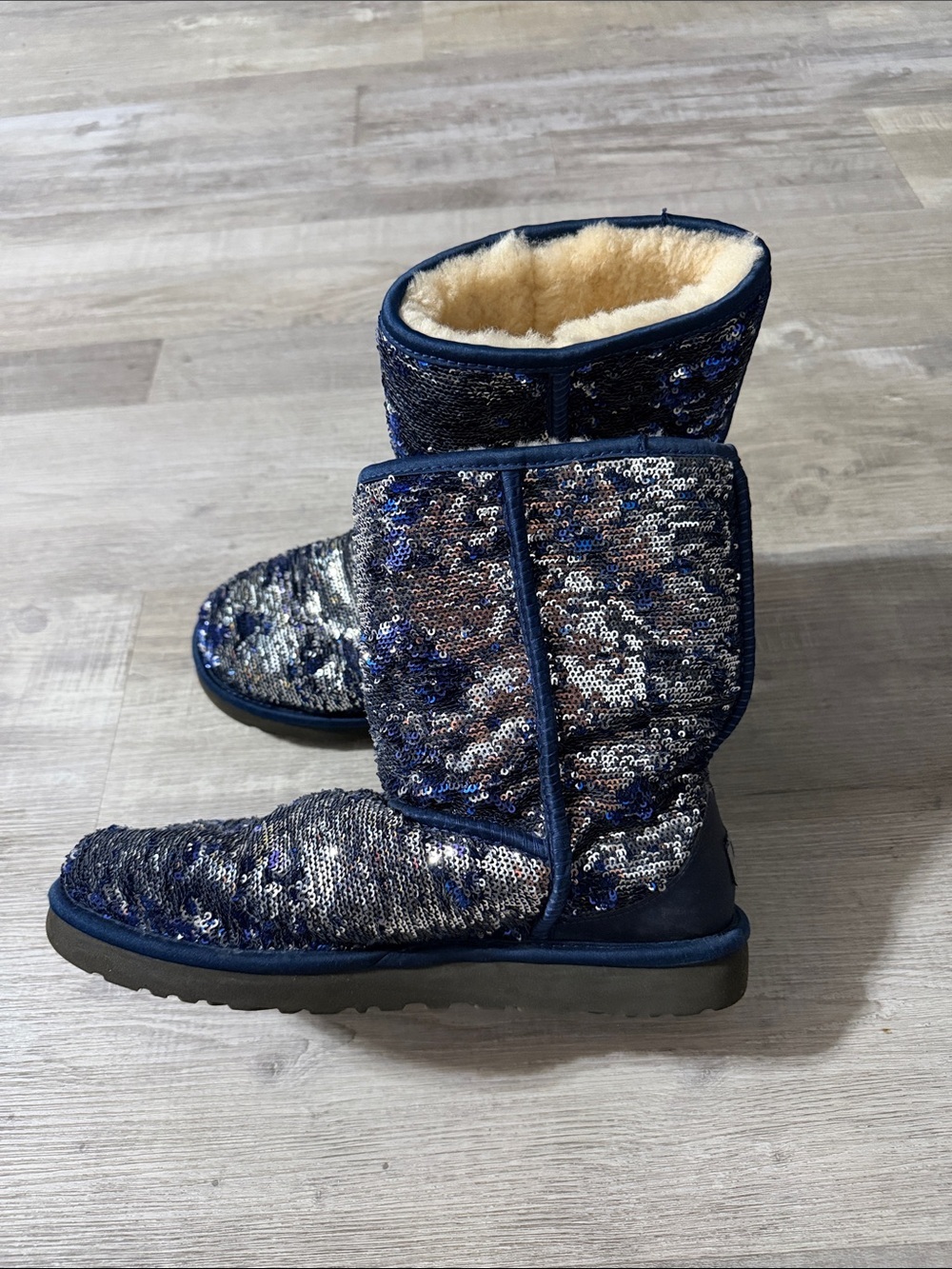 Women’s Blue/Silver Sequin UGG boots